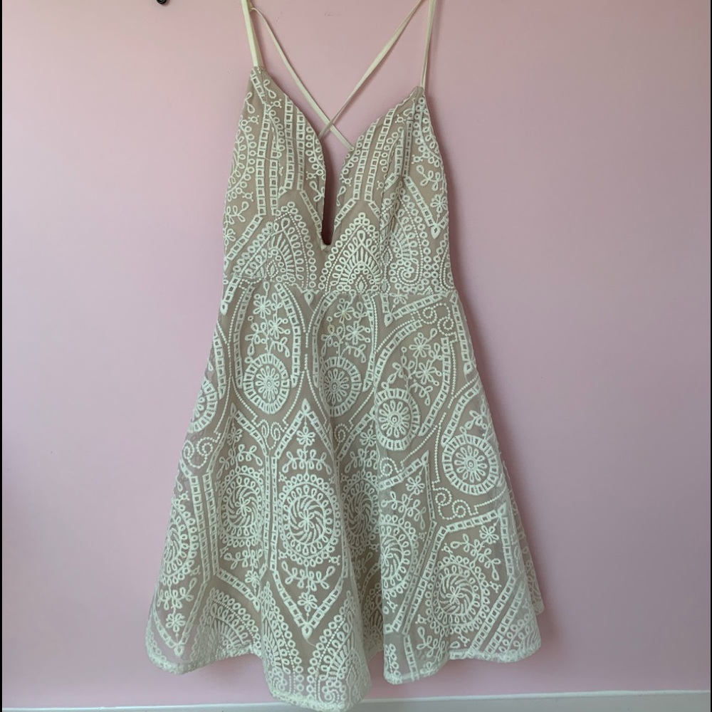 Akira black label dress with lace details